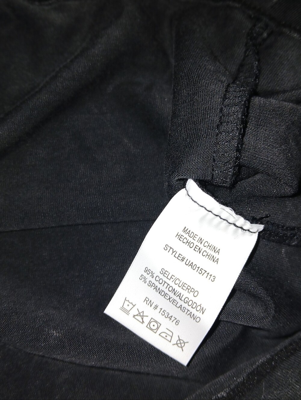 Sundry Short Sleeve Boxy Cropped Tee, Washed Charcoal Black - Picture 6 of 6